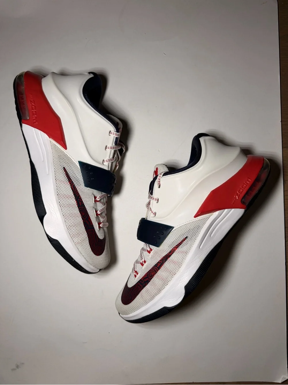 Nike KD 7 USA 653996 146 White Obsidian University Red size 8.5